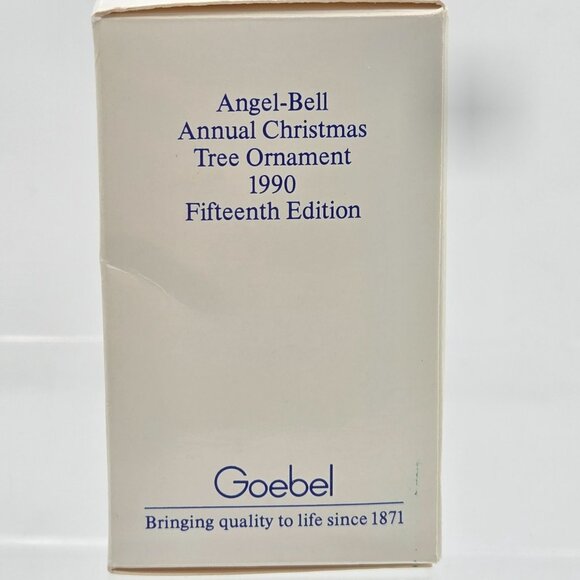 Goebel Hummel Angel Bell Ornament 1990 Green Ceramic Lantern 15th Ed w/Box - Picture 10 of 10